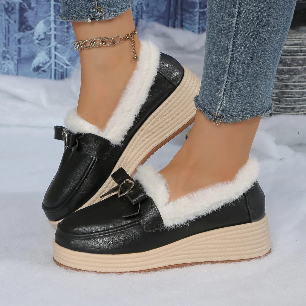Women Snow Boots 2025 New Warm Large Size Ankle Boots Comfortable Casual Round Toe Boots Low-Top Flat Bottom Cotton Shoes Women Zpaxo