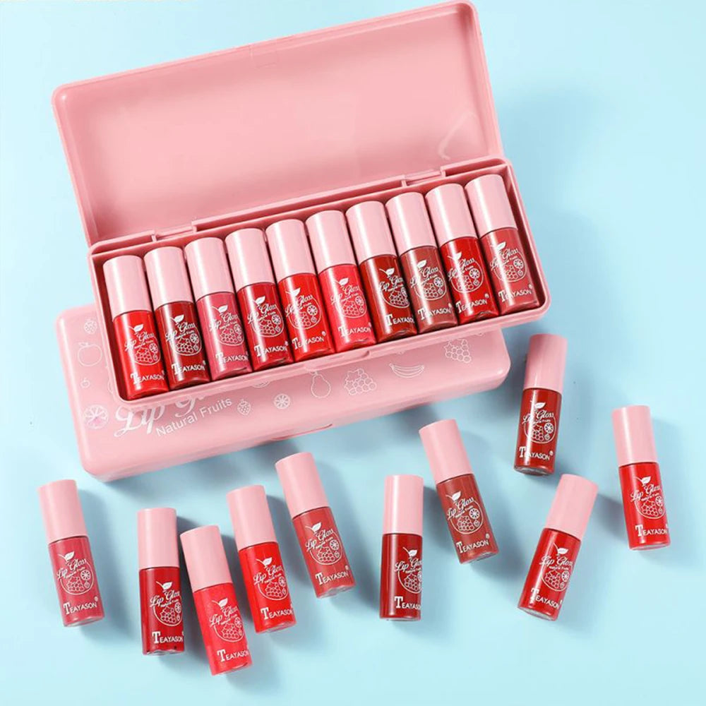 10-Color Lip Gloss Set, Moisturizing Lip Gloss, Plumping Mini Korean-Style Lip Gloss, Long-Lasting, Non-Stick, Waterproof, High-Pigment, Brightening, Complexion-Enhancing Lipstick Zpaxo Xinxq-05