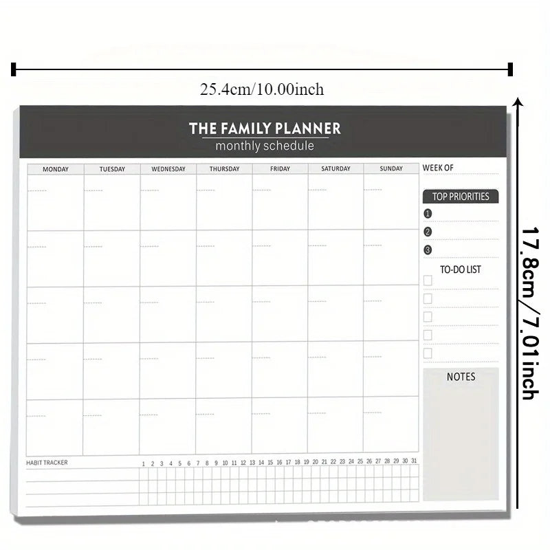 English Planner Pad Simplify Work Life Productivity Notebook Task