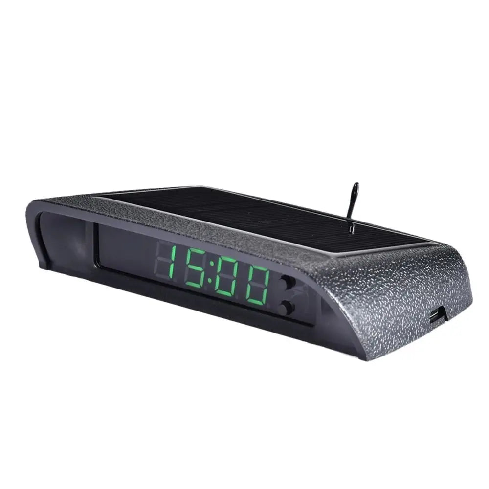 Solar Powered Car Digital Watch Luminous Precision Electronic 24 Zpaxo