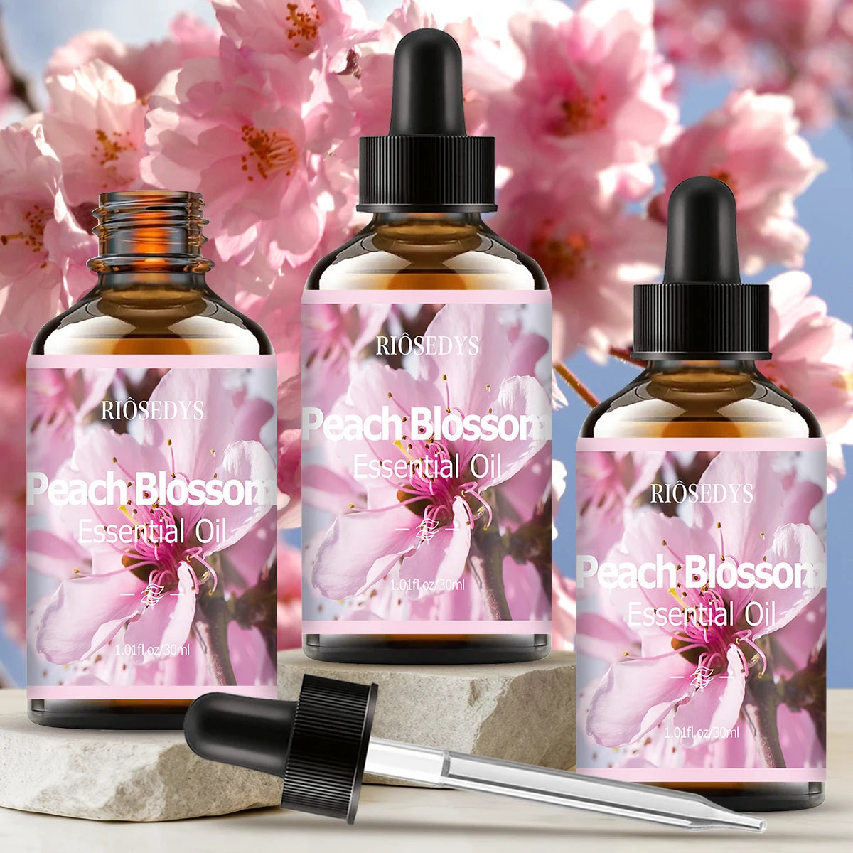 Peach Blossom Essential Oil Natural Fragrance Suitable Body Massage Zpaxo