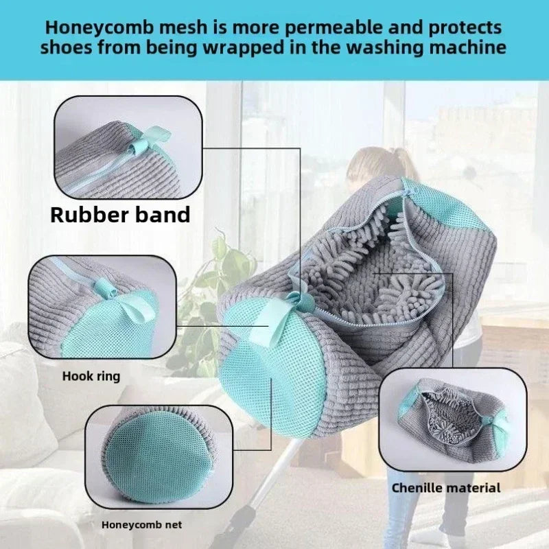 Reusable Plastic Shoe Laundry Bag - Sneaker Cleaning Kit, Ideal for Home Storage and Travel，round for Sneakers and Shoes Zpaxo