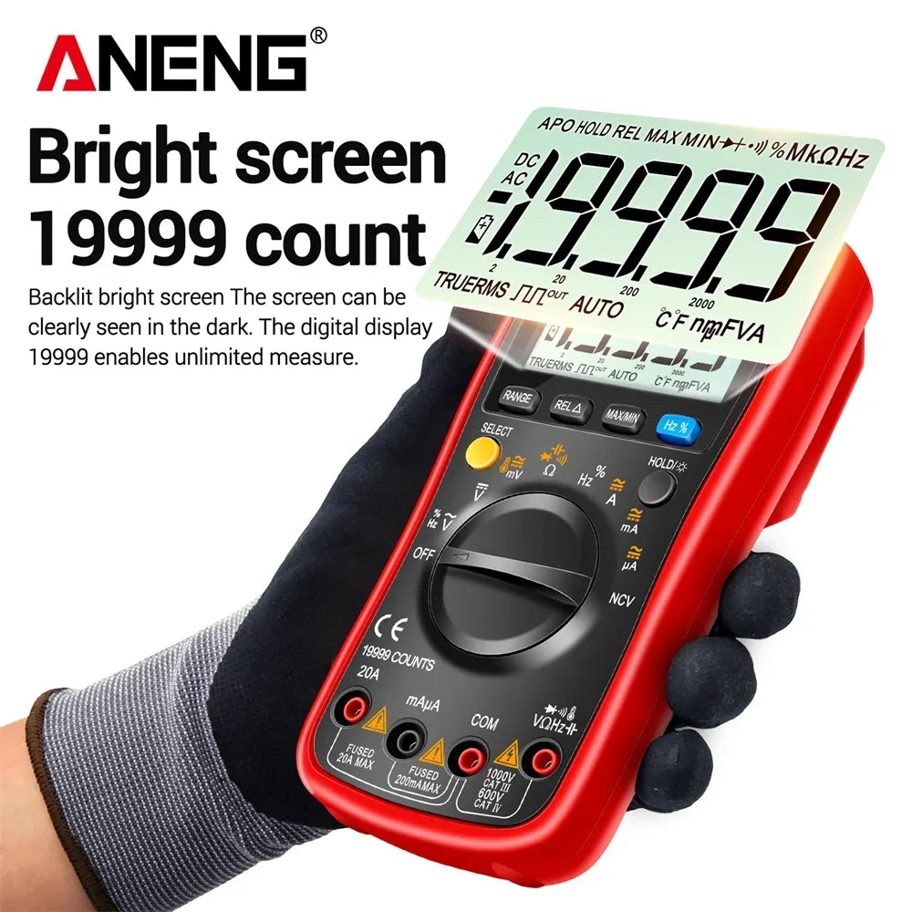 ANENG AN870 Smart Multimeter Current NCV Capacitance Resistance Ohm