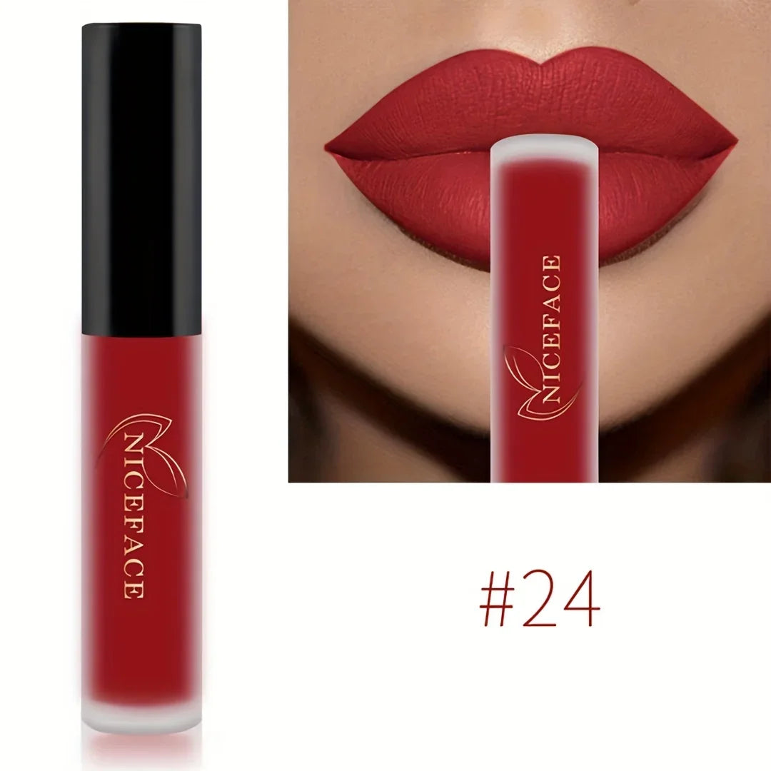 20 Colors Optional, High Pigmented Matte Velvet Lip Glaze - Long-Lasting, Smudge-Proof, Non-Moisturizing Liquid Lipstick 1pc Zpaxo 24