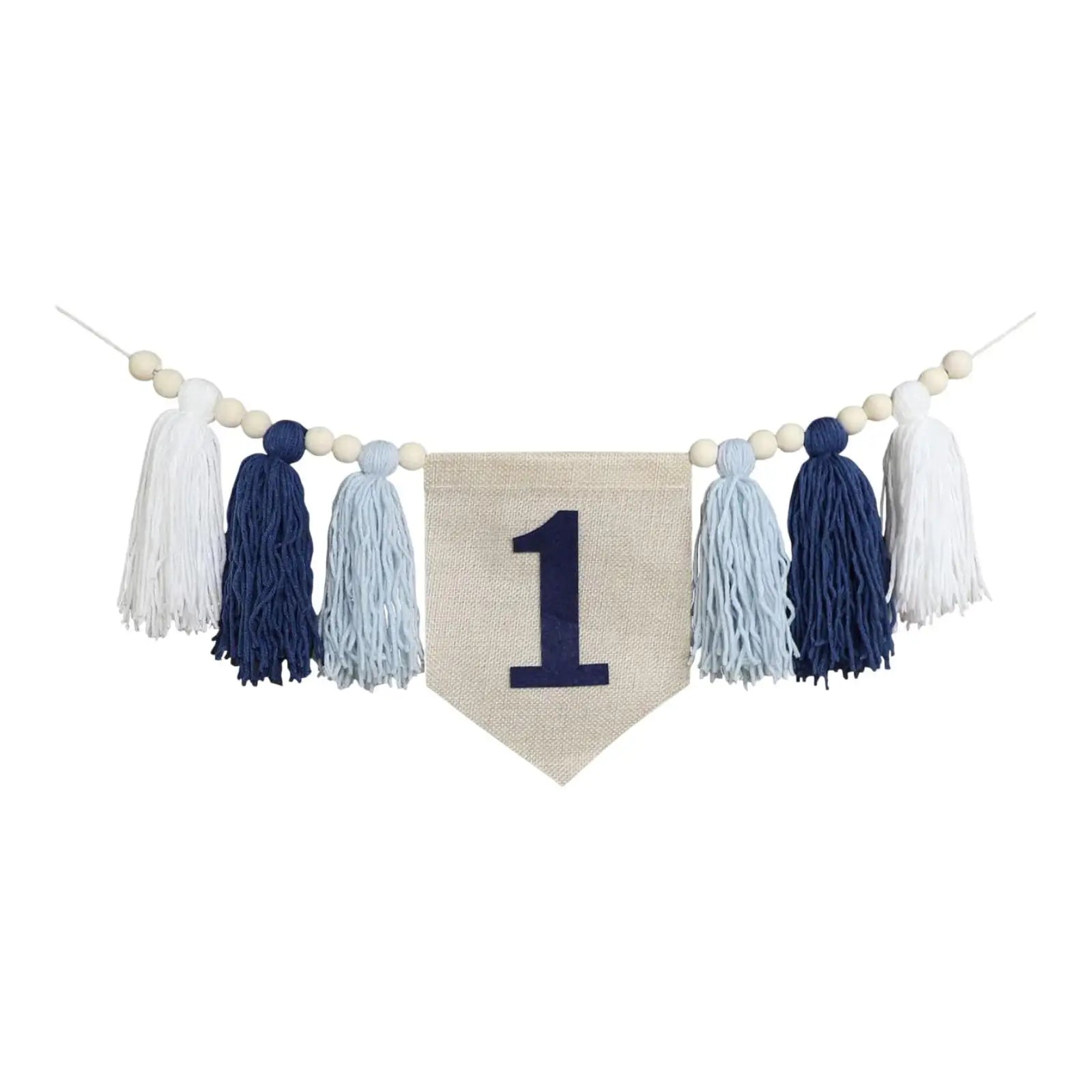 1ST Birthday Highchair Banner Decoration Photo Prop Birthday Party Birthday Zpaxo Blue