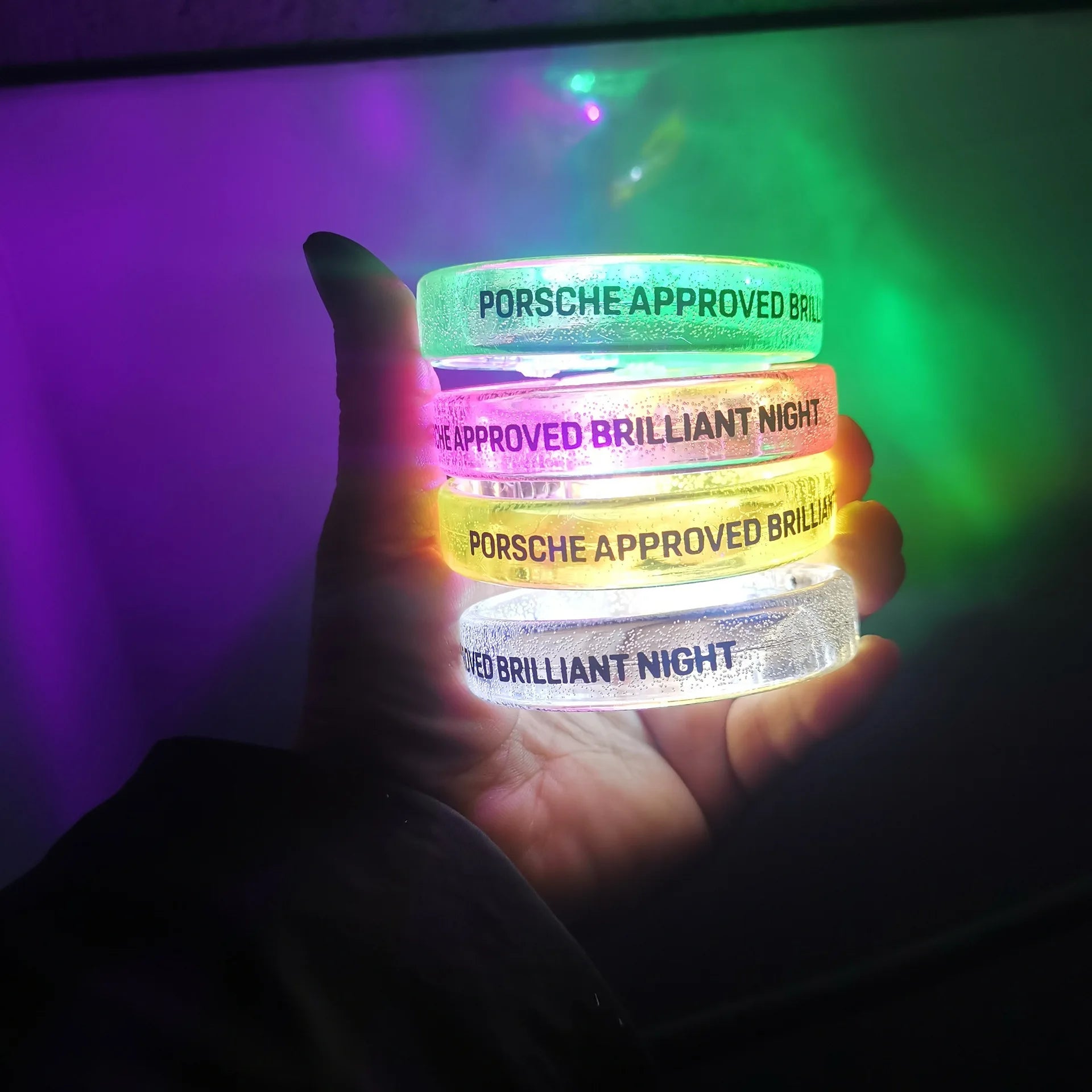10 30 50 LED Bracelets Customizable Logos Text Suitable Wedding