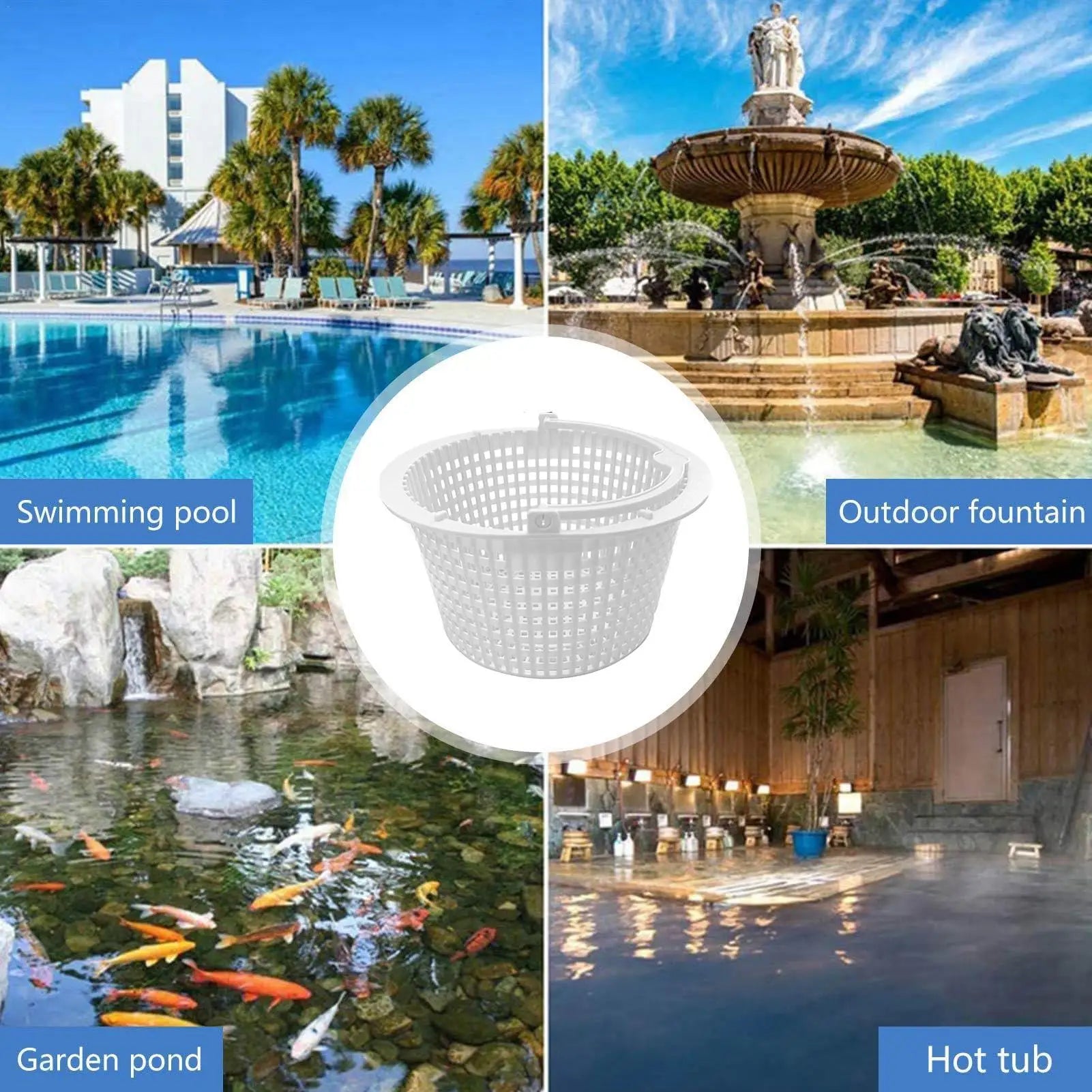 1pcs Skimmer Baskets Rugged Wear Resistant Efficient Cleaning Skimmer Filter Basket With Handle Zpaxo