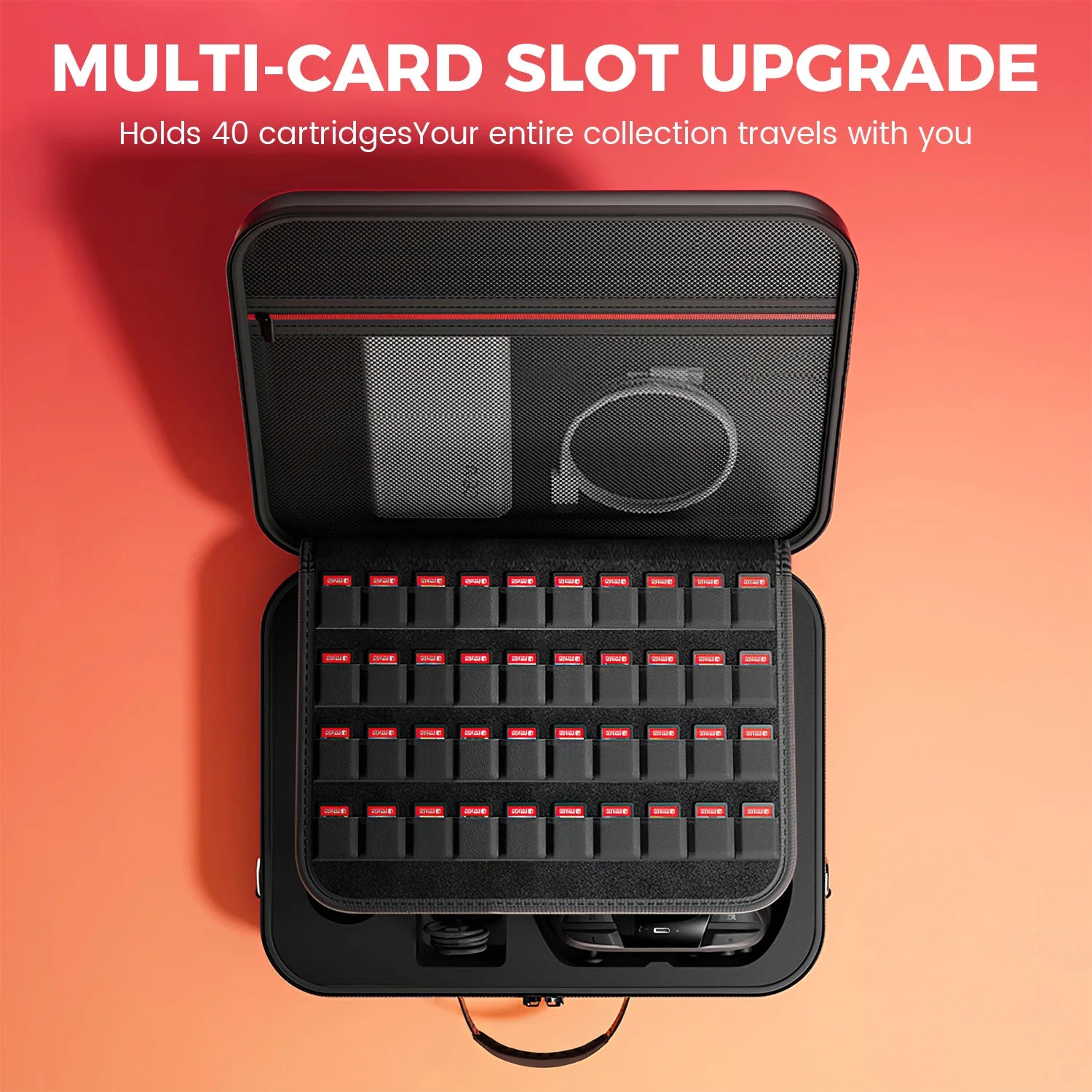 Large-Capacity Switch 2 Full Set Storage Bag with Stress-Resistant Fall-Resist Handle Charger Carrying Case for Gaming Accessori Zpaxo