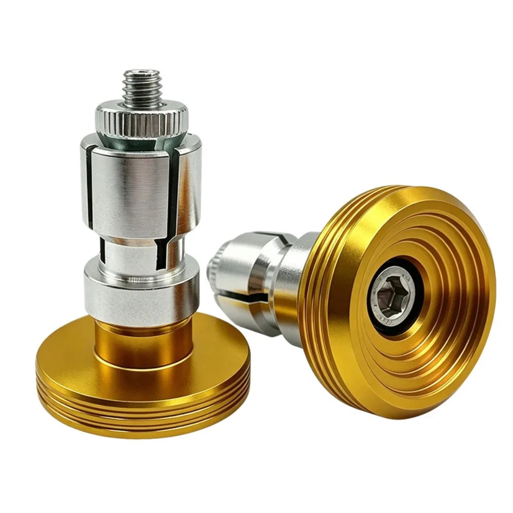 CNC Aluminum Alloy Motorcycle Handlebar End Plugs Shock-absorbing Zpaxo Gold