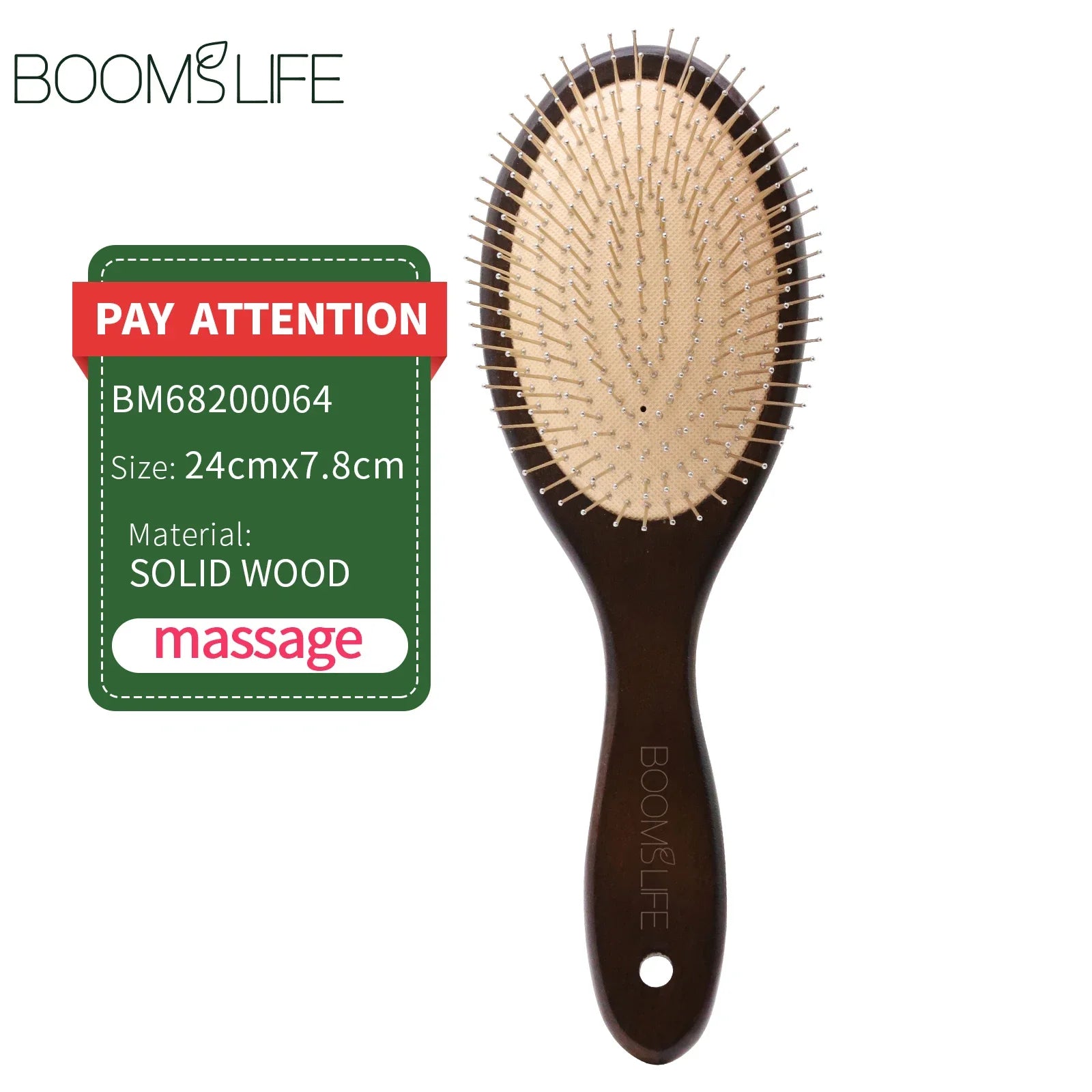 Denman Head Massage Brush Steel Hair Brush Wood HairBrush With Steel Needle Scalp Airbag Hair brush For Hair Combing Zpaxo brush China Mainland