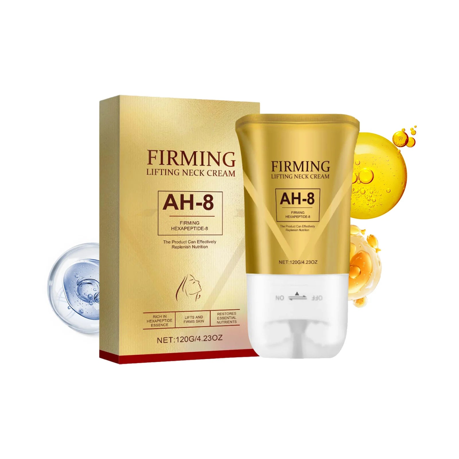 Jaysuing Neck Firming Roller Cream – Wrinkles & Double Chin Neck Firming Cream Zpaxo 120g boxed