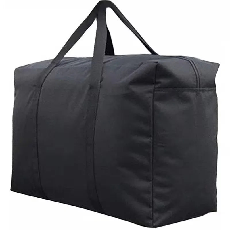 Large Capacity Oxford Storage Bag Reinforced Handle Waterproof Foldable Moving Duffle Tote Bag For Clothes Quilt Travel Organiz Zpaxo black