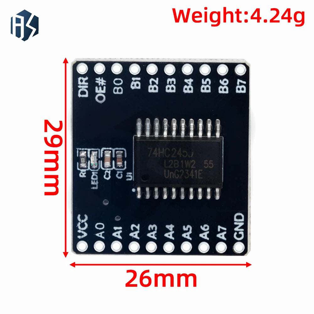 74HC245D 8CH Tri-state Bus Transceiver Board 653 Test Module Zpaxo