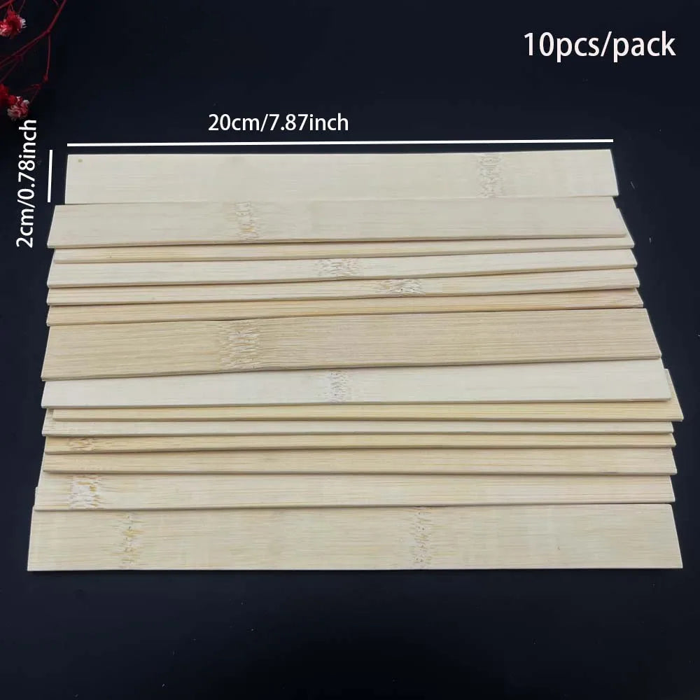 10-Pack Wooden Craft Sticks – DIY, Garden & Model Building Wooden Craft Sticks Zpaxo Original color