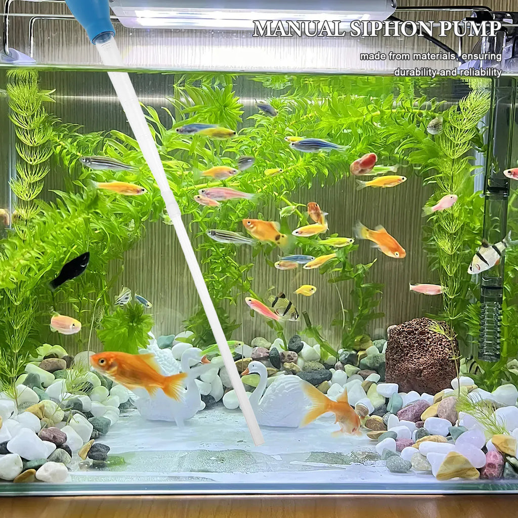 Manual Siphon Pump Small Fish Tank Aquarium Water Cleaner Waste