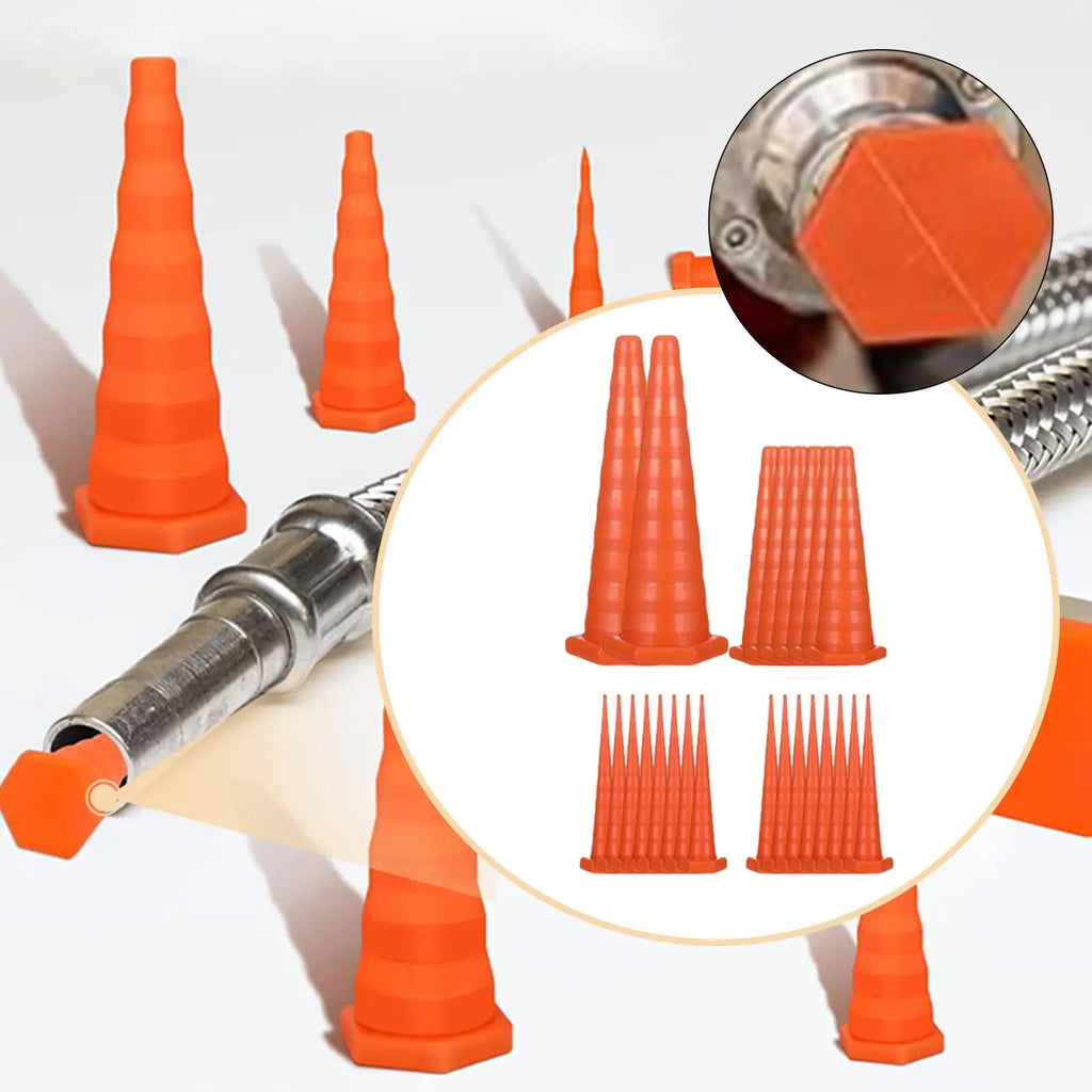22 Pieces Hydraulic Oil Service Plugs Practical Drip Resist Orange for Lines Kitchen Drain Source Plugging Mechanical Irrigation Zpaxo Default Title