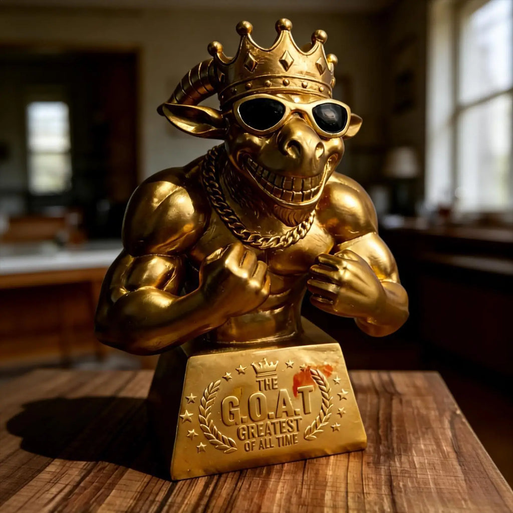 Goat Award Muscle Goat Football Player Award Humorous Desk Figurine for Players Winners Athletes Captains League Home Apartment Zpaxo