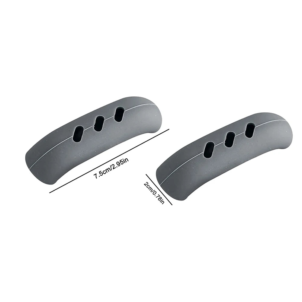 Silicone Pot Handle Covers – Heat-Resistant Anti-Slip 2-Pack Pot Handle Cover Zpaxo GRAY