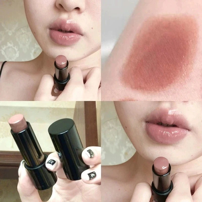 Low Saturation Light Lipstick Nude Brown Long Lasting Moisturizing Zpaxo 09