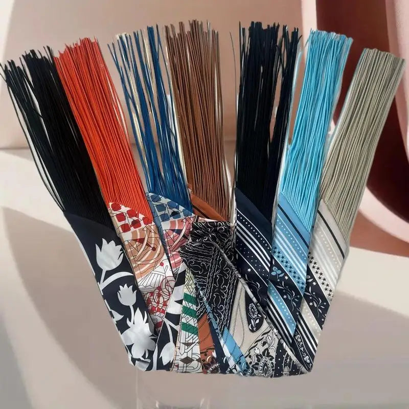 130x5cm Tassel Europe Spring Cashew Nut Women's Decorative Small Silk Zpaxo