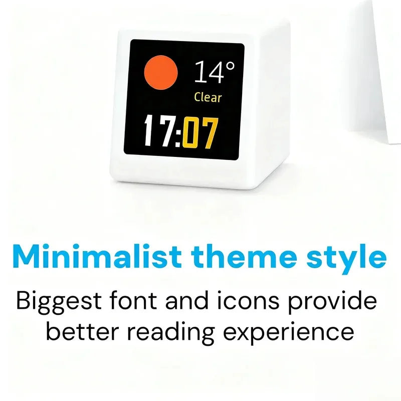 Compact Portable Smart Wifi Weather Station Temperature Humidity Time