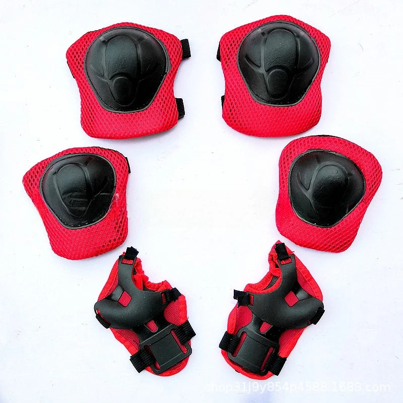 Children's Thickened Knee Protection Roller Skating Helmet Protector Skateboard Balance Car Roller Skateboard Protector Set Zpaxo