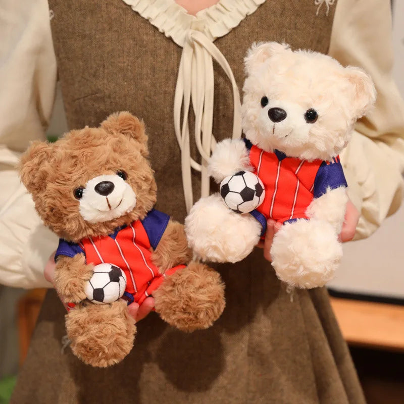 Soccer Fan Essential Bear Plush Toy Football-themed Stuffed Animal
