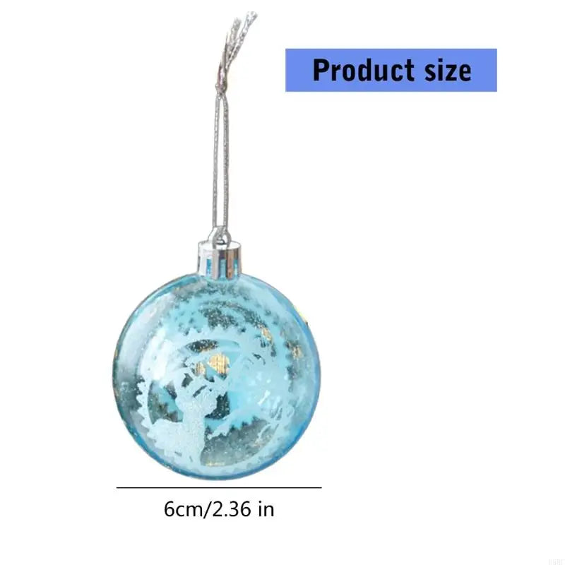 Transparent Christmas Ornament Ball Painted Snowflake Holiday Designs