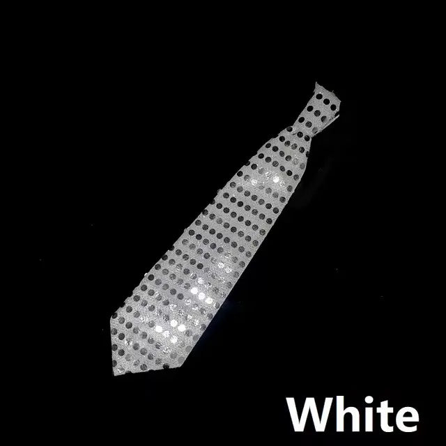 LED Bowtie Flashing Sequin Bow Ties Necktie Glowing Tie Club Bar Xmas