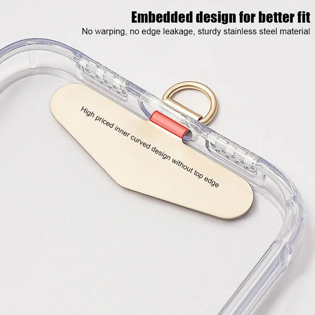 Universal Phone Lanyard Gasket Patch Stainless Steel Durable Mobile