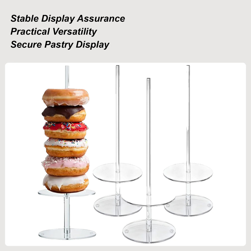 Donut Stand 4 Acrylic Non-slip Dessert Table Bagels Tower Party Food