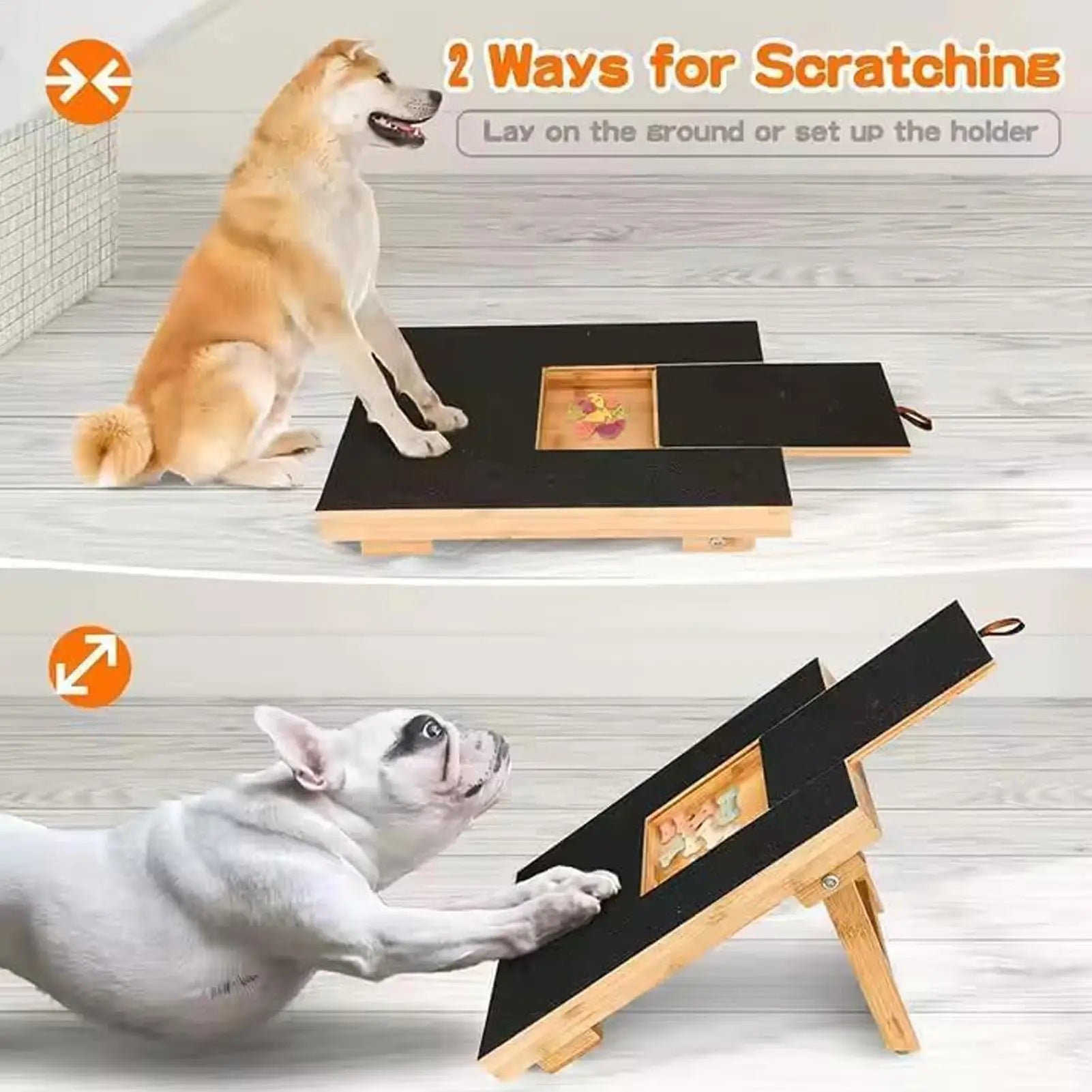 Dog Scratch Pad Wooden Pullout Nail File Grinding Board Pet Claw