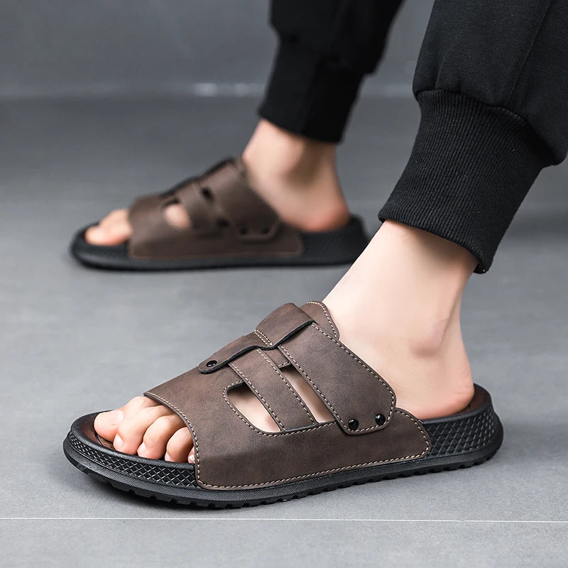 Men's Slippers Comfortable Lightweight Soft Sole Casual Slides Indoor