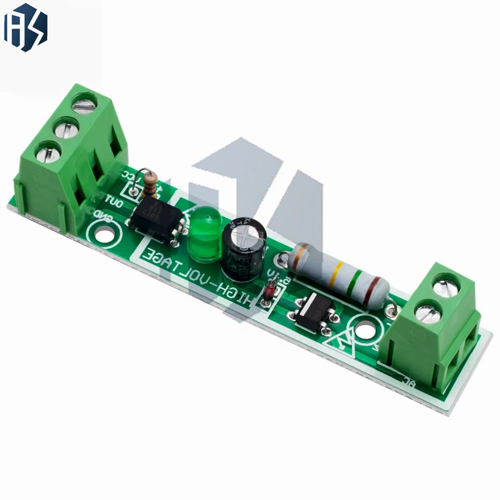 220V AC Voltage Detection Module with Optocoupler Isolation, 3-5V Input for PLC Systems Zpaxo