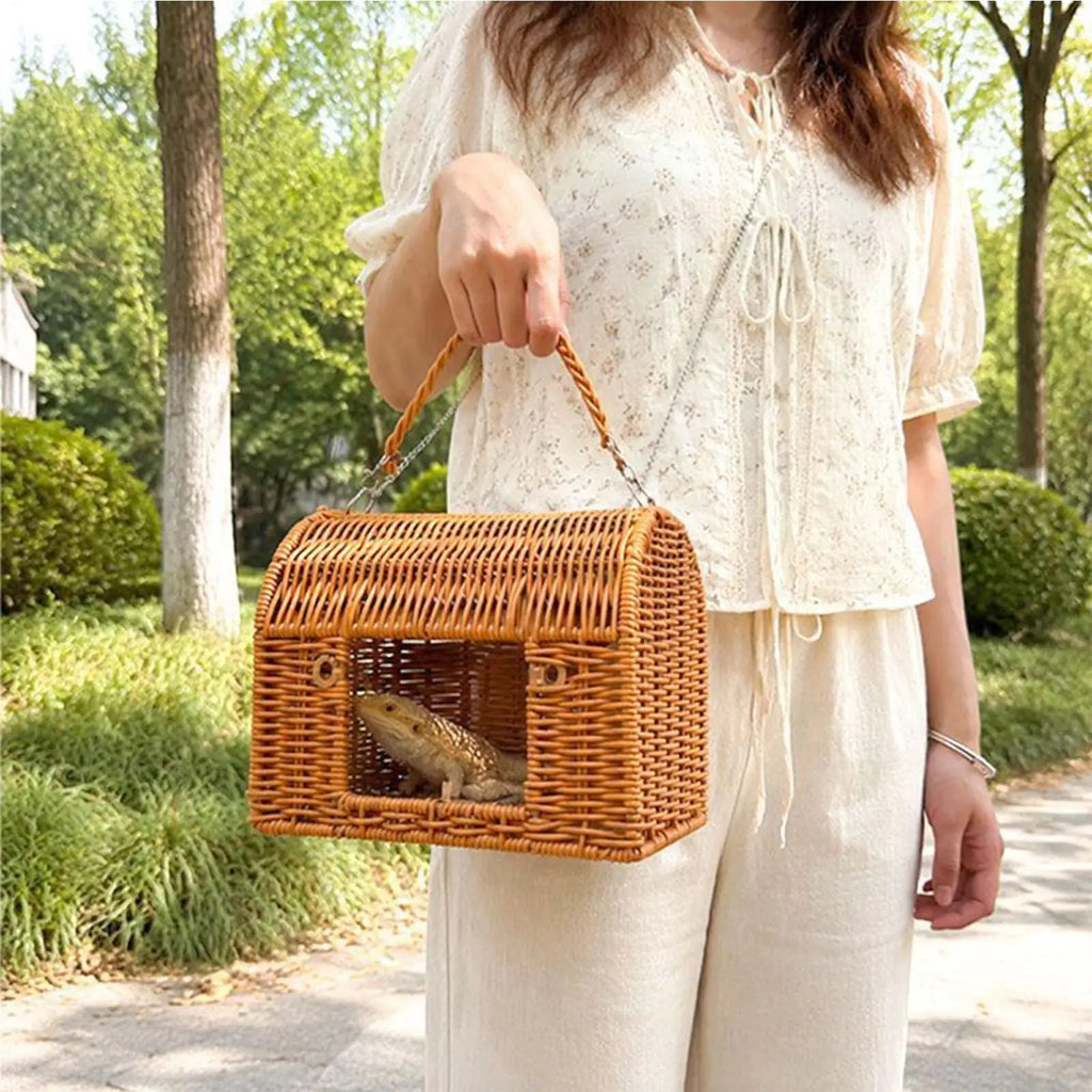 Bearded Dragon Carrier Handle Carrying Sleeping House All Season