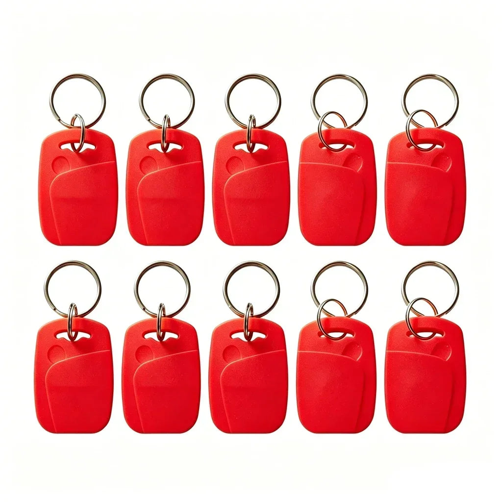 1 Dual Chip Frequency RFID Keyfob 125KHZ T5577 13 56MHZ UID Zpaxo 10pcs red