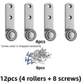 Heavy-duty Silent Sliding Door Wheels 4 Rollers 8 Screws Metal Zpaxo Silver