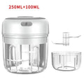 USB Electric Mini Food Chopper – Garlic Masher & Veggie Grinder Electric Food Chopper Zpaxo 105-2Cups-White