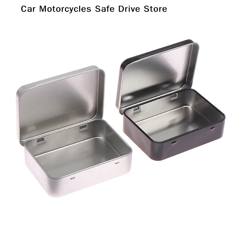 CM1PC Frosted-finish Hinged Metal Storage Box Tin-plated Steel