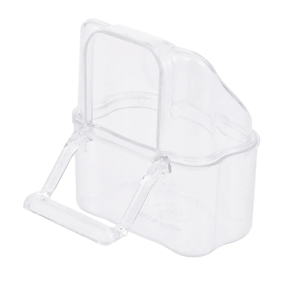 Acrylic Pet Bird Feeder Transparent Food Water Container Dispenser
