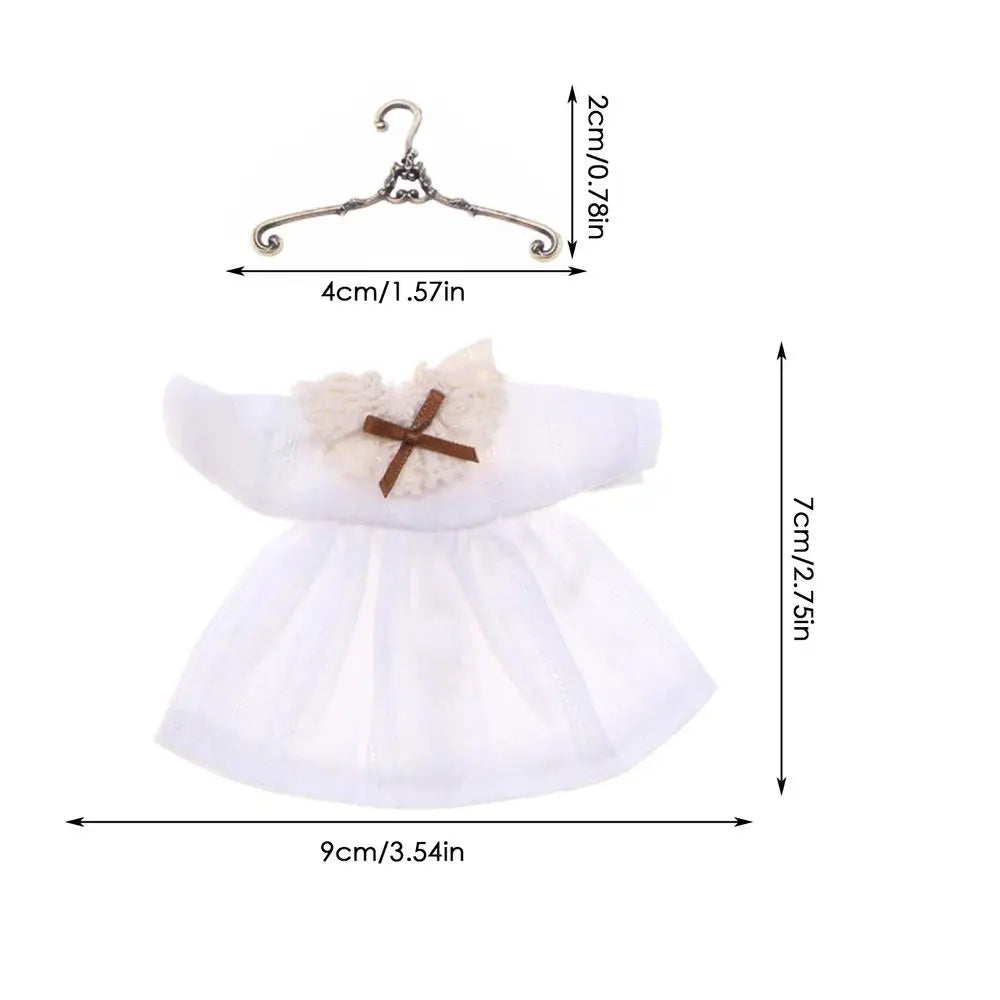 Clothes For Dolls Cartoon Doll Clothes Miniature House Dress Outfit Small Cartoon Plush Toy Clothing For Kids Boys Girls Zpaxo WHITE United States