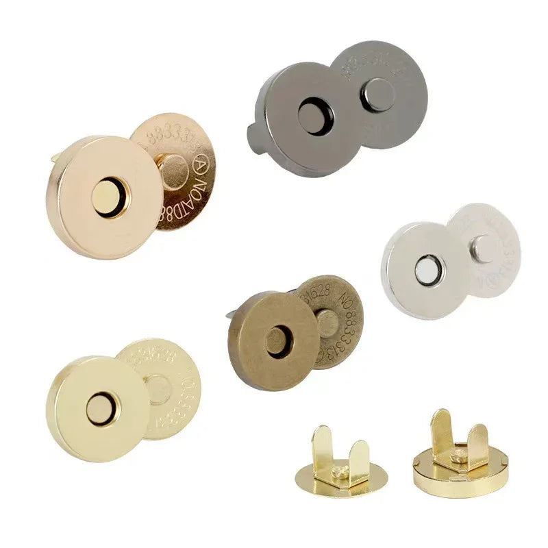 10sets/lot Magnetic Snap Fasteners Clasps Buttons Handbag Purse Wallet Craft Bags Parts Accessories Adsorption Buckle 14mm 18mm Zpaxo