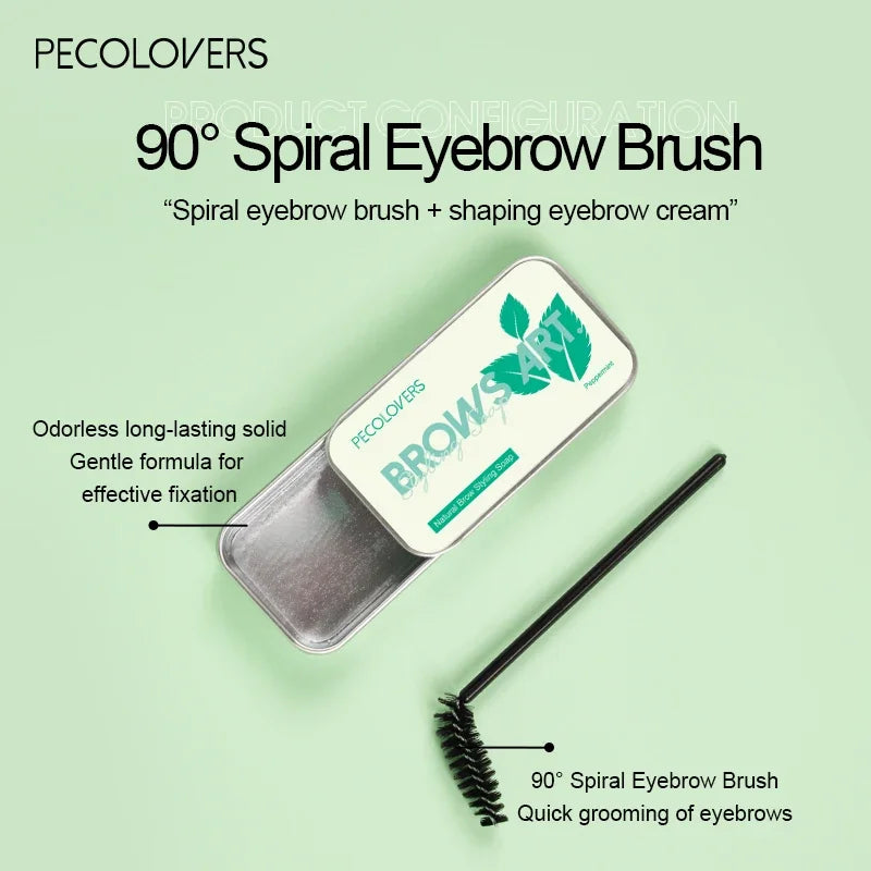 1Pcs Natural Transparent Pomade Eyebrow Styling Soap Brows Gel Wax Fixer With Brush Make-up for Women Eyebrow Cosmetics Zpaxo