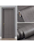 Self-Adhesive Wood-Grain Stickers Grey Waterproof Peel Stick Door Contact Paper for Backdrop Furniture Cabinets Decor Wallpaper Zpaxo 1 Roll 40x100cm