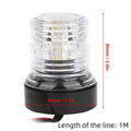 White LED LED Navigation Light All-Round Light 360 Degree Sailing Signal Light Fold Down Waterproof Yacht Lamp For Yacht Zpaxo 1M wire