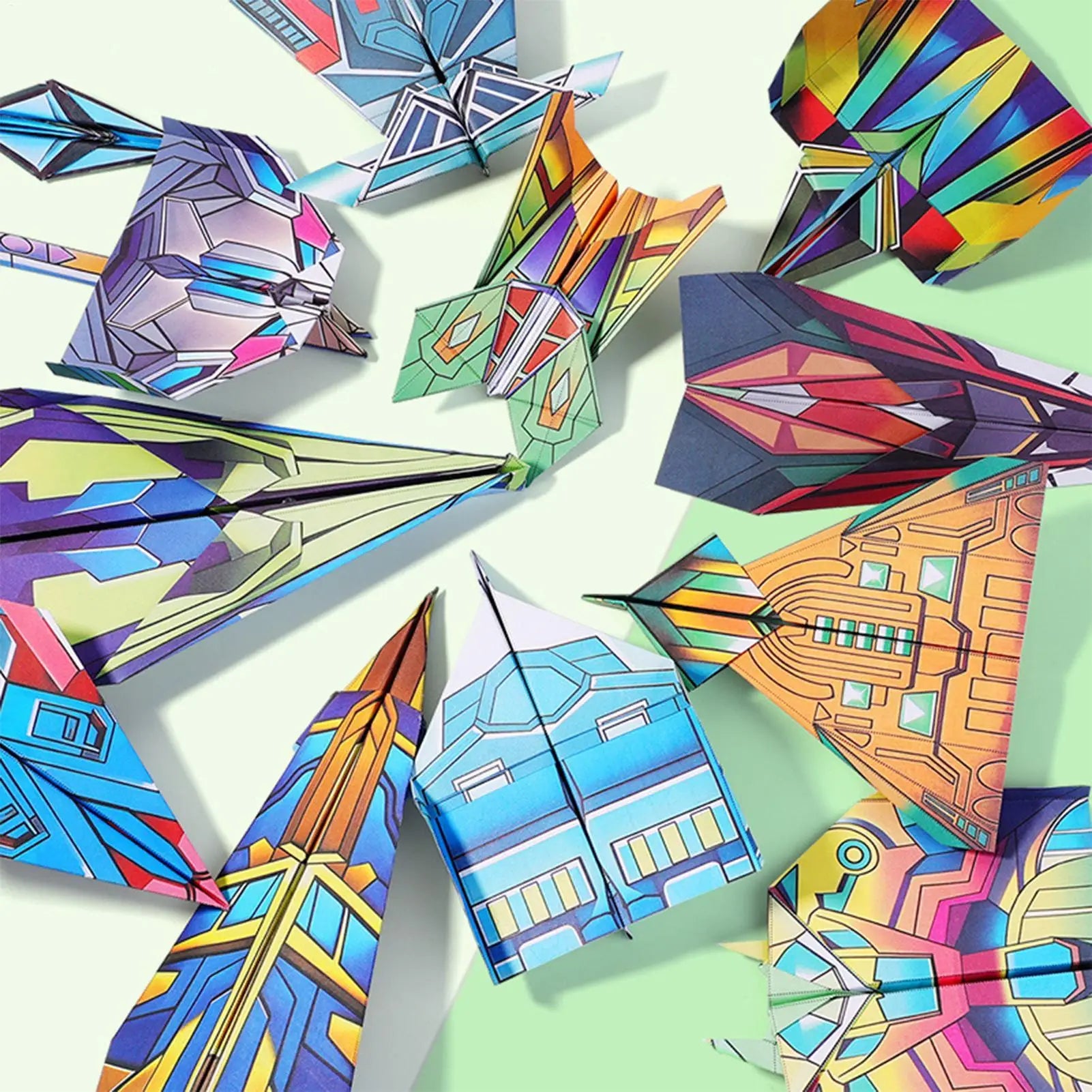 Paper Airplane Book Colorful Toys Instructions Creative Plane