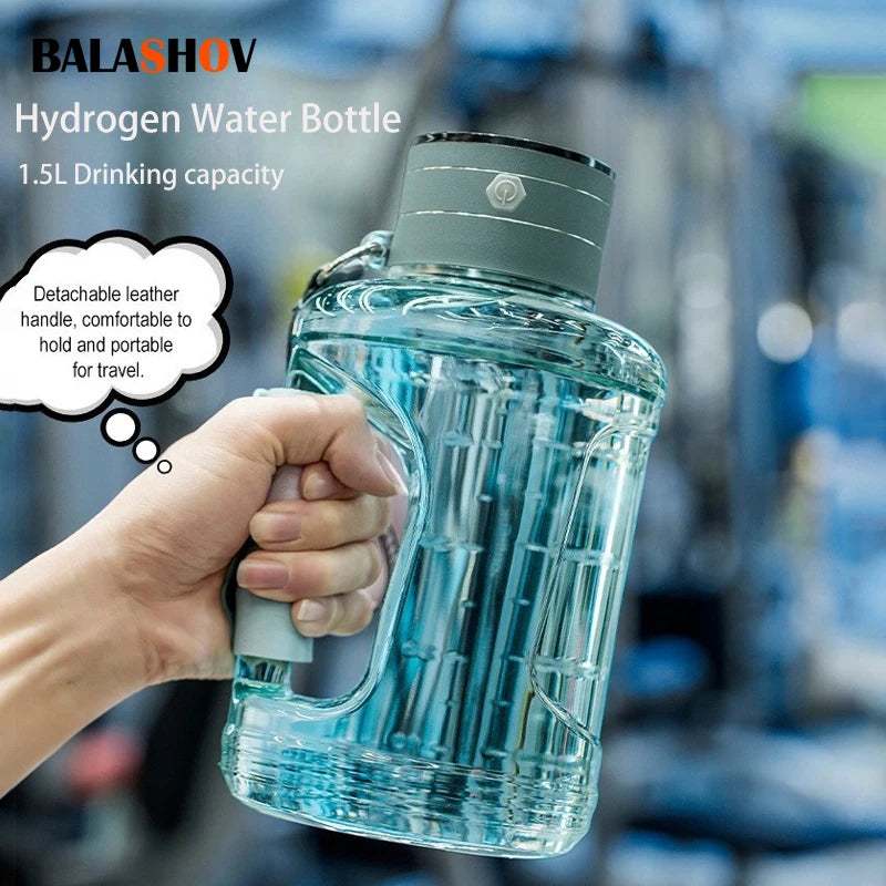 1.5L Portable Hydrogen Water Bottle Hydrogen-Rich Water Container Gym Sports Fitness Hydrogen-Rich Sports Bottle Water Kettle Zpaxo