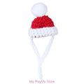 Handmade Crochet Small Pet Hat Adjustable Neckstrap Hamster Cartoon