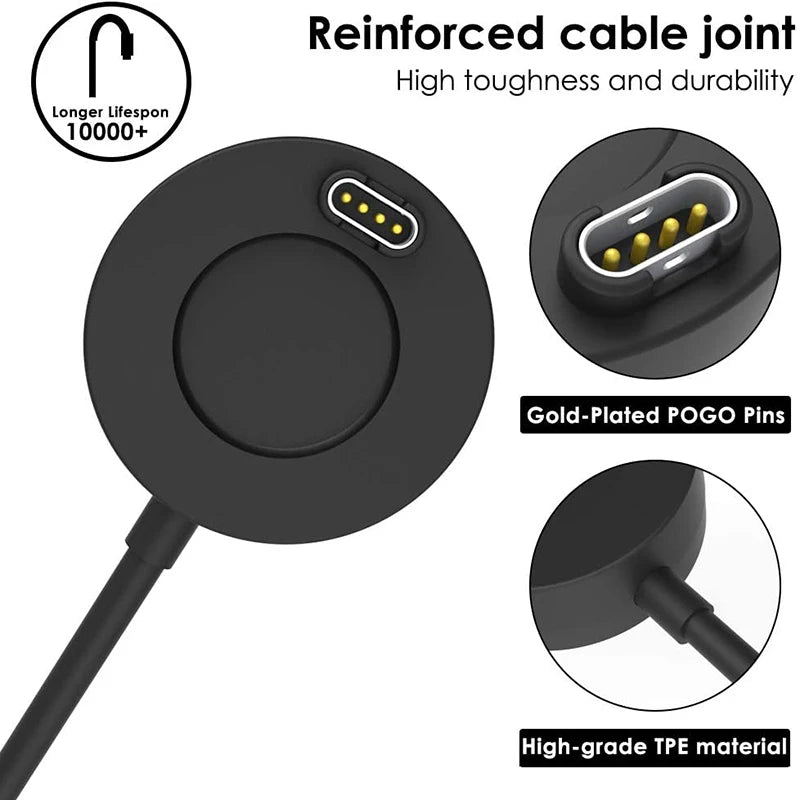 USB Watch Charging Cable For Garmin Fenix 7 7S 7X 6 6S 6X 5 Plus Vivoactive 3 Forerunner 945 935 245 Charger Dock With Dust Plug Zpaxo