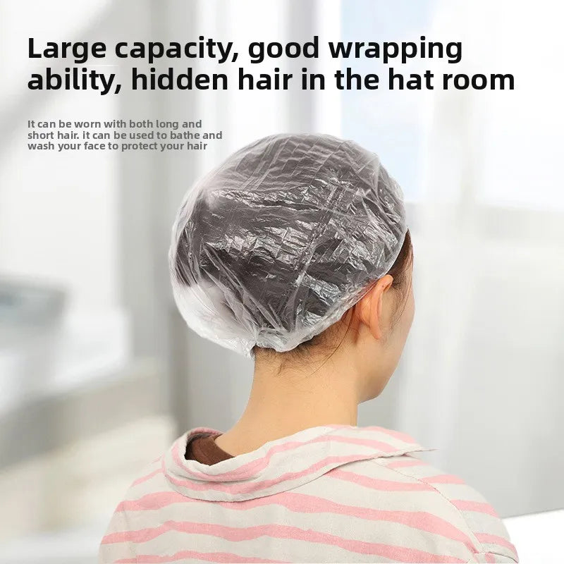 Disposable Shower Cap Head Cover High-pressure Transparent Strip PE